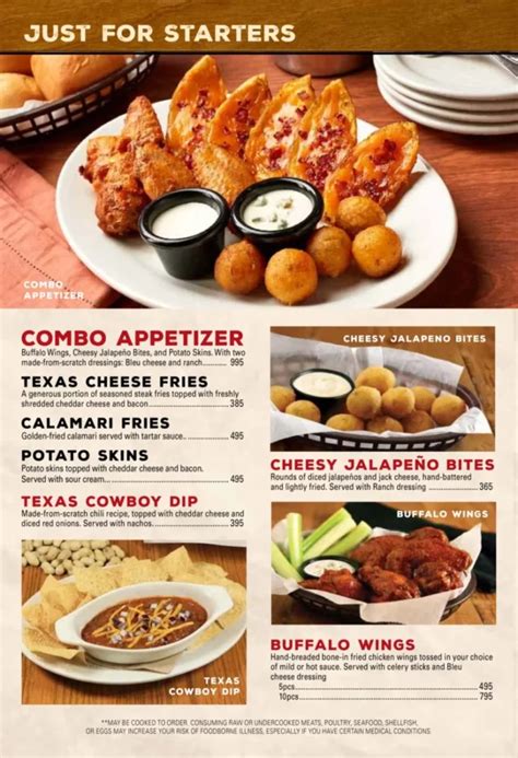 Texas Roadhouse Menu With Updated Prices Philippines 2024