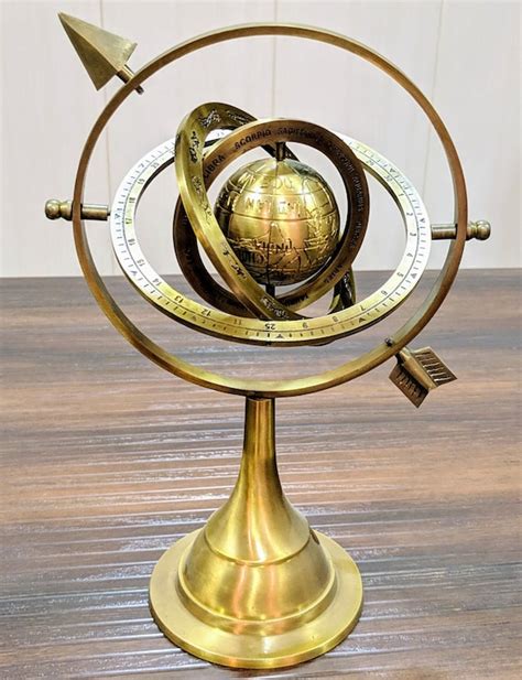 Brass Celestial Globe Armillary Globe Showpiece Brass | Etsy