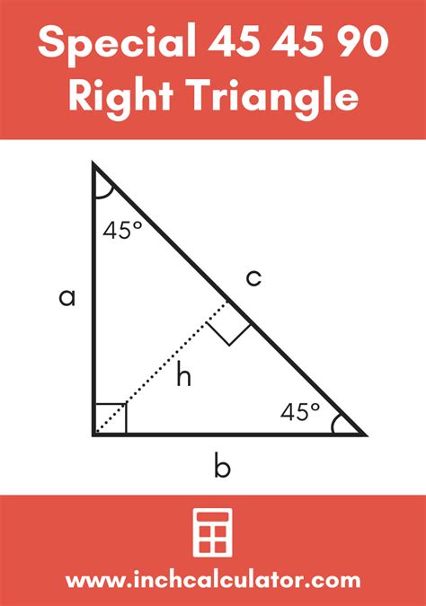 45 45 90 Special Right Triangle Calculator - Inch Calculator