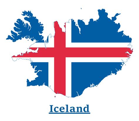 Iceland National Flag Map Design, Illustration Of Iceland Country Flag ...