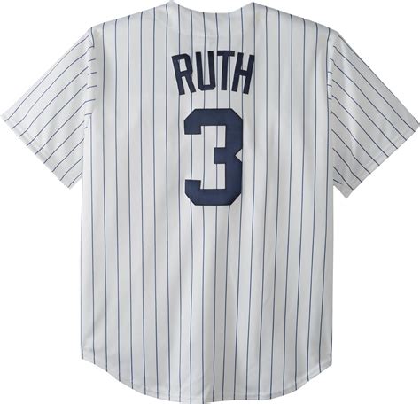 Amazon.com : MLB Babe Ruth New York Yankees 1927 Short Sleeve Synthetic Replica Jersey : Sports ...