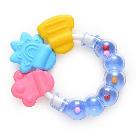 Baby-Teether-Toy-Kid-Toy-Infant-Teething-Ring-Baby-Rattles-Biting-New