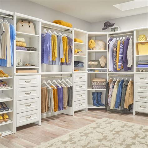 ClosetMaid Impressions Basic 60 in. W - 120 in. W White Wood Closet System 53861 - The Home ...