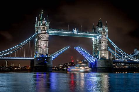 HD wallpaper: London Tower Bridge at nighttime, tower bridge, bridge ...