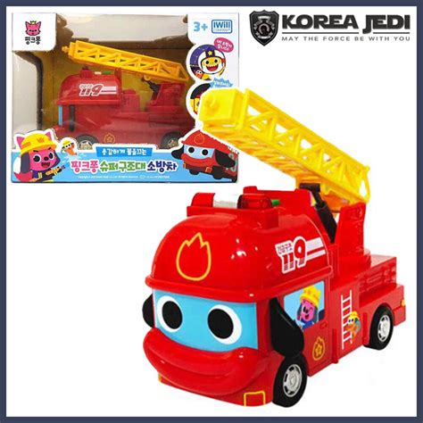 Pinkfong - Super Rescue Fire Truck Melody LED Light Friction Gear Vehicle Car Toy for Baby ...