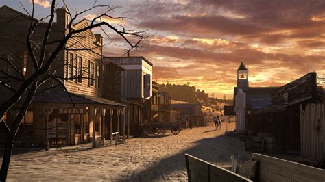 Wild West Town Backdrop