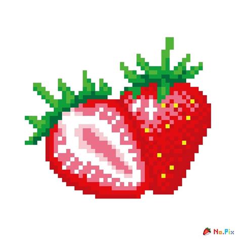 Pixel Art: Cute and Juicy Strawberries