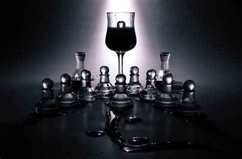 Free Images : black and white, glass, recreation, lighting, board game, chess, strategy ...