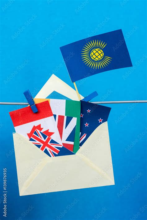 Flag of the Commonwealth of Nations (CIS), envelope with countries ...