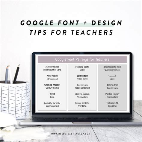 The Best Google Font Pairings + More Design Tips for Teachers — helloteacherlady.com