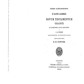 Codex Alexandrinus 1860 PDF