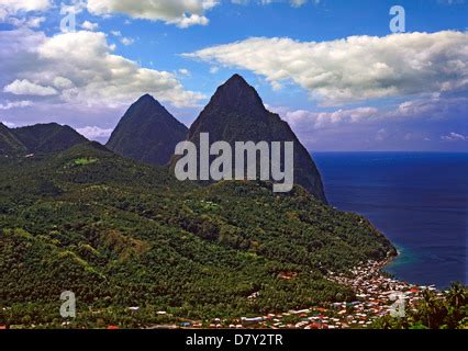 The Grand Piton, St. Lucia, Caribbean sea, West Indies Stock Photo - Alamy