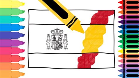 Spain Flag Emblem Coloring Page | Thousand of the Best printable coloring pages for kids!