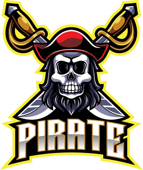 Pirates mascot gaming logo design By Visink | TheHungryJPEG