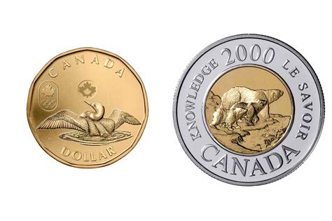 Loonies and Toonies Canadian Dollar Coins