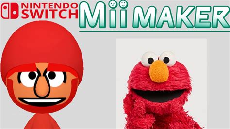 Mii Maker How To Create Elmo From Sesame Street - YouTube