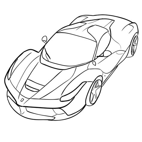 Learn how to draw a Ferrari LaFerrari car - Easy drawings