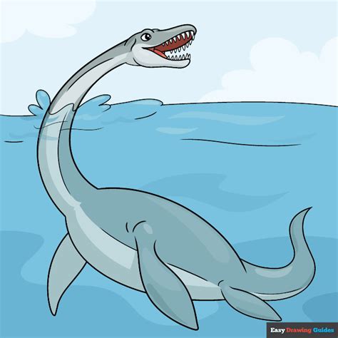 How to Draw a Plesiosaurus - Really Easy Drawing Tutorial