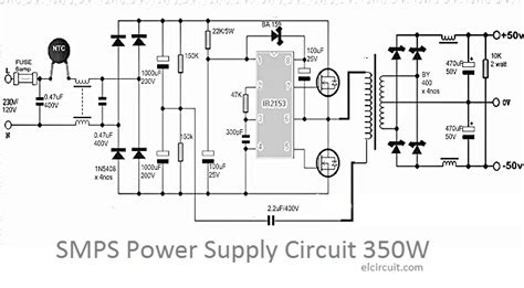 350W SMPS Power Supply Circuit - Electronic Circuit