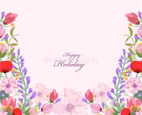 Watercolor Wildflowers Background Stock Vector - Illustration of background, painting: 55355836