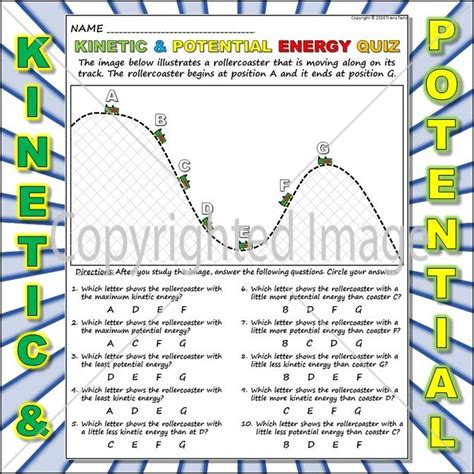 Potential And Kinetic Energy Roller Coaster Worksheet