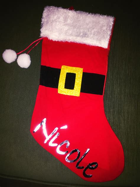 Personalized family Christmas stockings made with the Cricut Explore | Family christmas ...