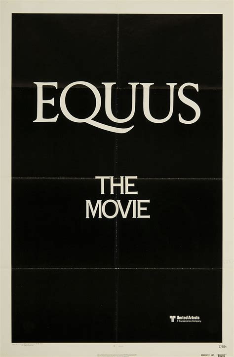 Equus 1977 Original Movie Poster Richard Burton Drama Mystery | eBay