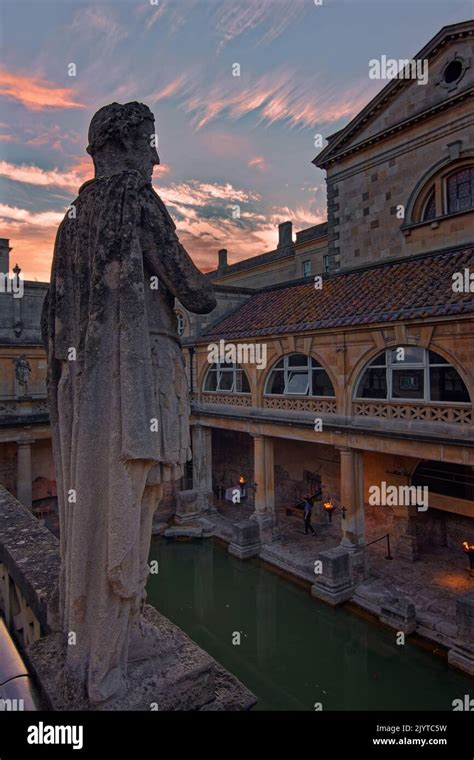 Roman Baths sunset Stock Photo - Alamy