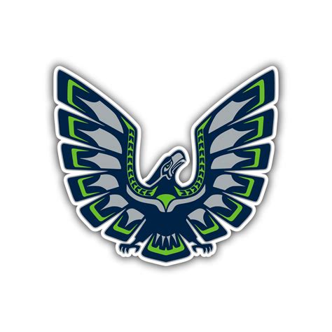 Seattle Seahawks Hawk Full Color Vinyl Sticker – Custom Size – Sports ...