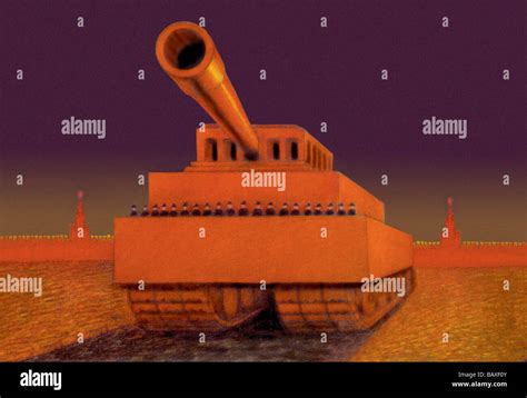 Red Tank of Lenin Stock Photo - Alamy