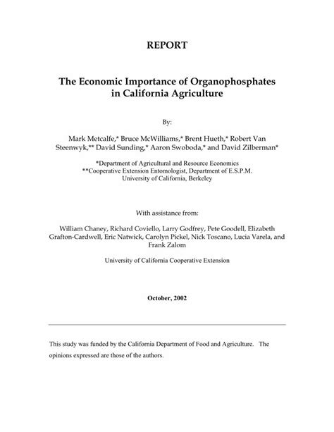 (PDF) The Economic Importance of Organophosphates · PDF file1. Introduction Pesticides are ...