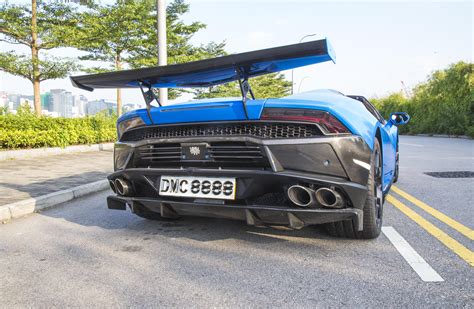 Carbon Fiber Rear Bumper "E-GT" fits the OEM Lamborghini Huracan Coupe ...