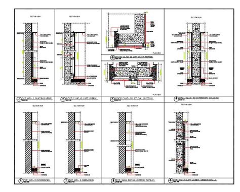 Typical Wall Section CAD Drawing Download Free DWG file - Cadbull