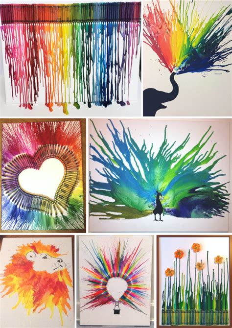 Melted Crayon Art Ideas. 40 Genius Projects For Old Crayons. - what ...