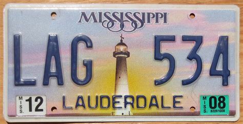 2008 Mississippi vg+ | Automobile License Plate Store: Collectible License Plates for Less