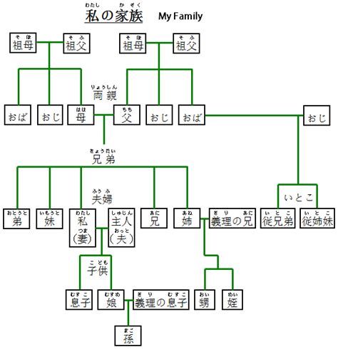 Japanese Family Members Words and Vocabulary