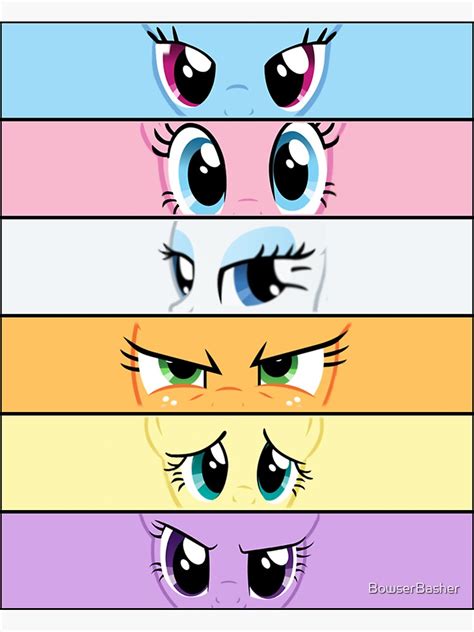 "My Little Pony Eye Expressions" Sticker for Sale by BowserBasher ...