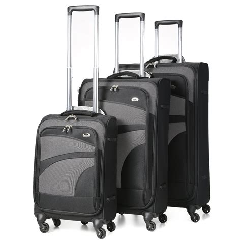 Buy AeroliteSuper Lightweight 4 Wheel Spinner Suitcase Travel Trolley 3 ...