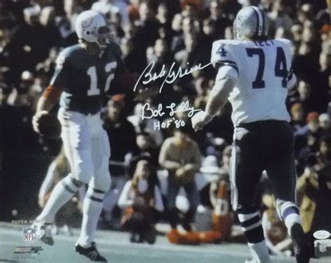 Bob Griese & Bob Lilly Autographed/Signed 16×20 Photo Super Bowl VI JSA ...