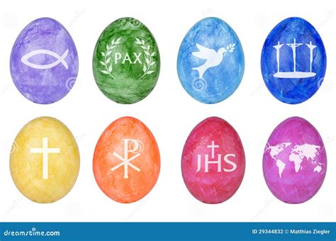 Easter Eggs With Christian Symbols Stock Photography - Image: 29344832