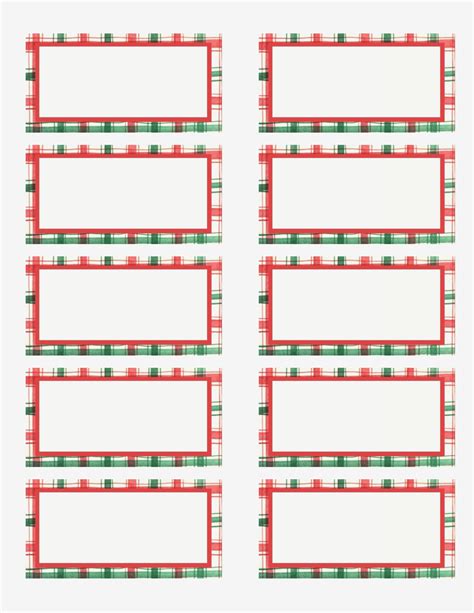 Printable Christmas Return Address Labels