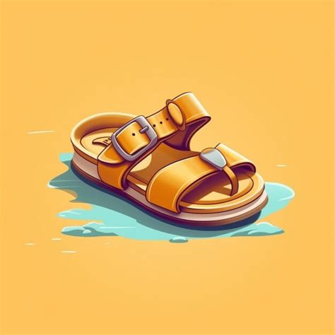 Premium AI Image | flat color sandals logo vector