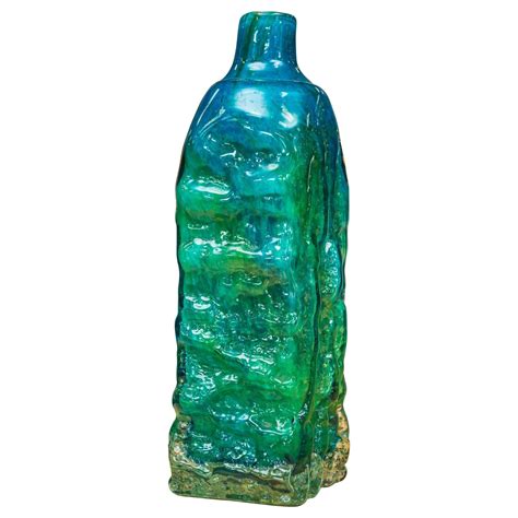 Large Mdina Glass Textured Vase by Michael Harris For Sale at 1stdibs