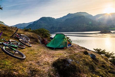 A wild camp by Ullswater, Lake District (UK). Perfect after a day spent ...