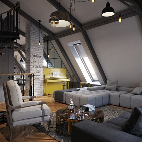 Three Dark Colored Loft Apartments with Exposed Brick Walls