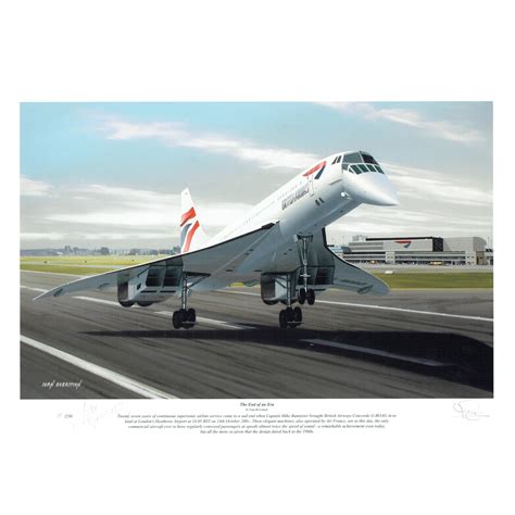 Two Concorde Pilots Signed Limited Edition Prints A New Age Begins & The End of an Era 25794