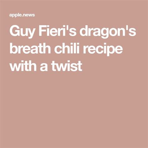 Guy Fieri's dragon's breath chili recipe with a twist — Mashed in 2024 ...