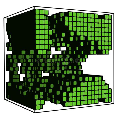 Green cube stock vector. Illustration of form, rectangles - 21175312