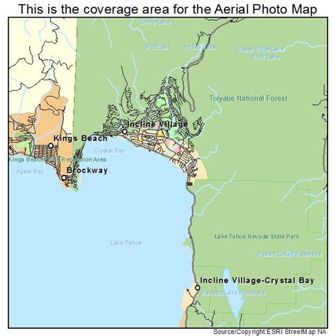 Aerial Photography Map of Incline Village Crystal Bay, NV Nevada