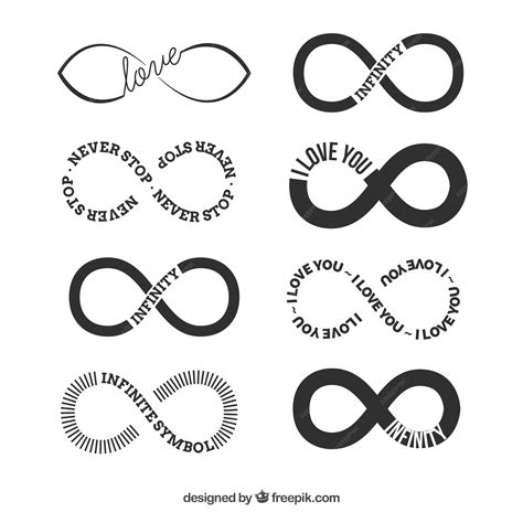 Premium Vector | Infinity symbol with word collection